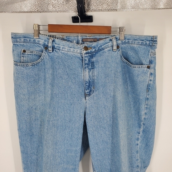 Liz Claiborne Jeans Womens 22 Petite Relaxed Fit Straight Blue Denim Pants - Picture 6 of 9
